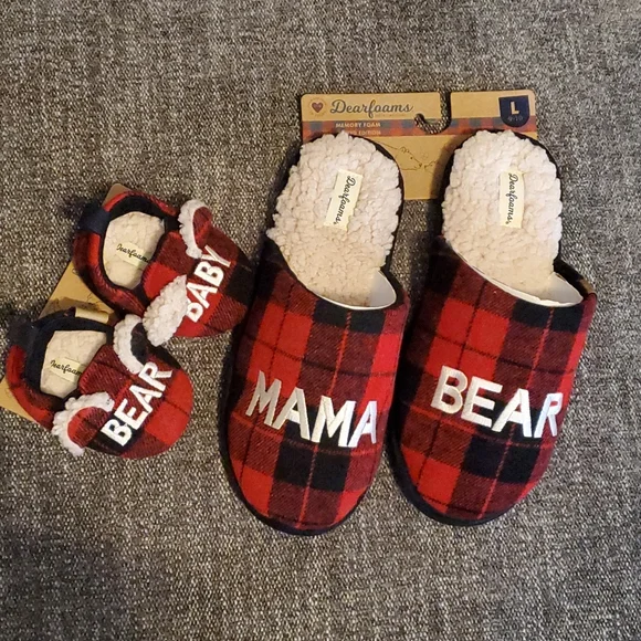 Mama Bear and Baby Bear Slippers - Picture 1 of 5